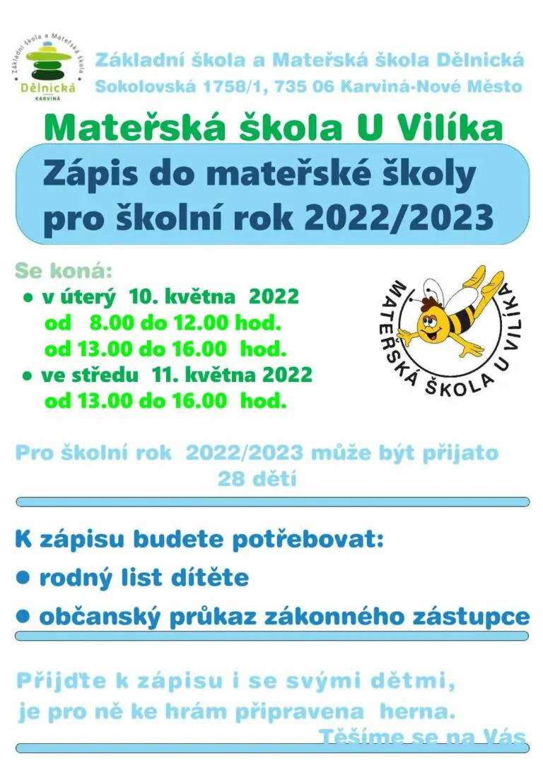 Zápis mš 2022